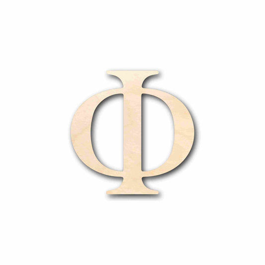 Unfinished Wood Phi Silhouette - Craft- up to 46" DIY