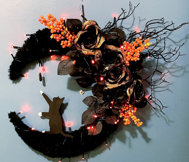 Unfinished Wood Playing Cat Shape - Craft - up to 46"