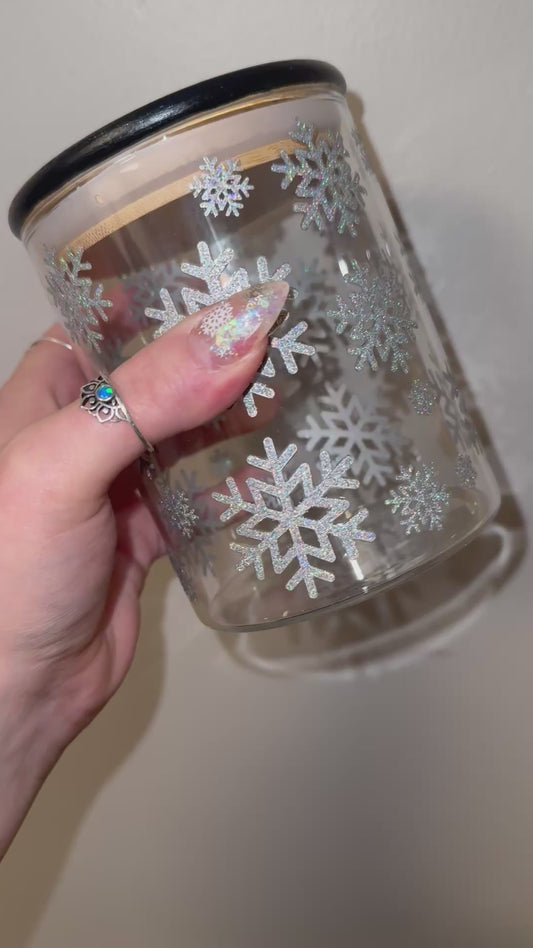 Snowflake Mandala Stash Jar