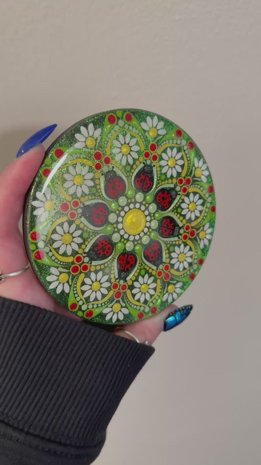 Ladybug Mandala Coaster