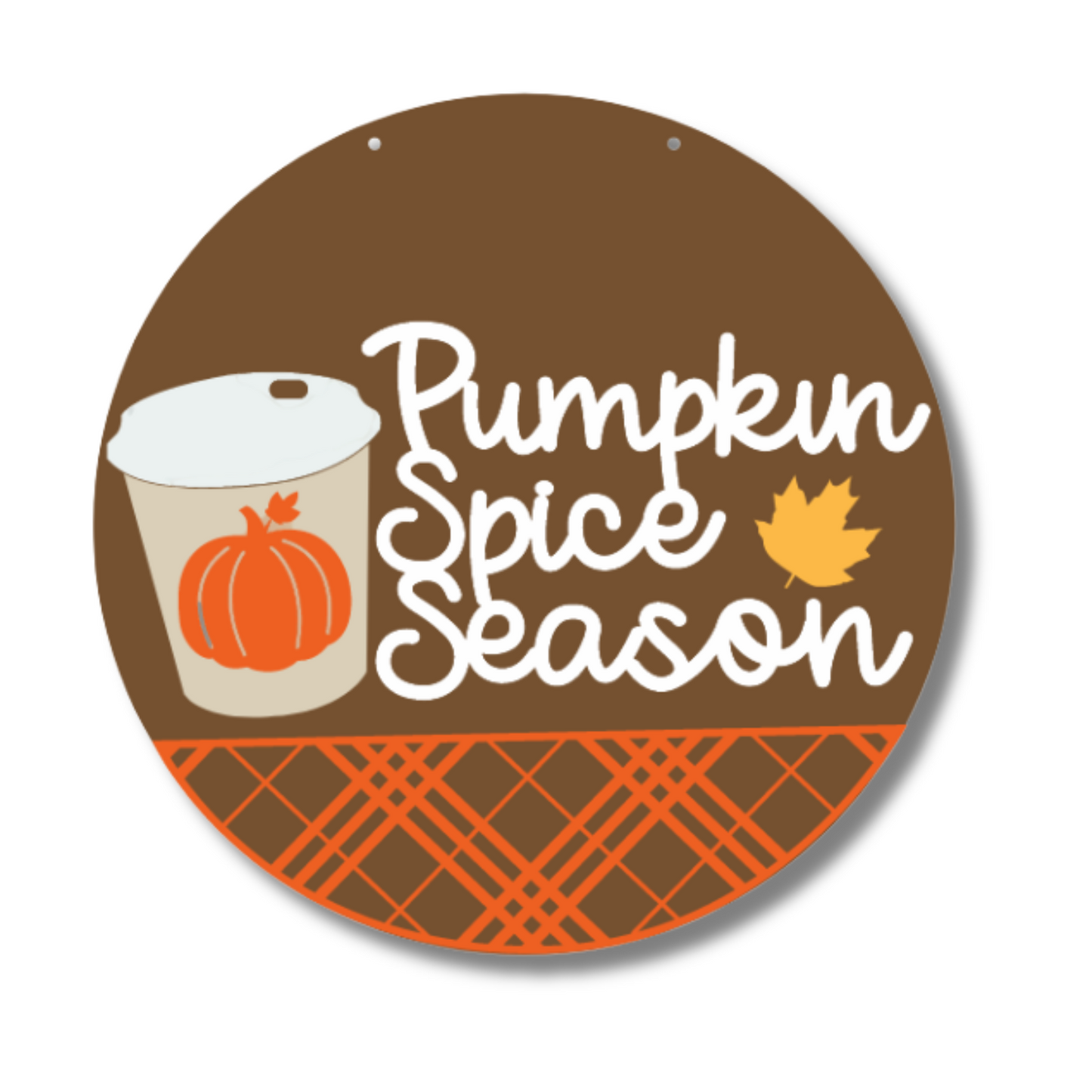 Unfinished Wood Pumpkin Spice Season Door Sign Kit | Wood Craft Cutouts | 1/4" Thick |