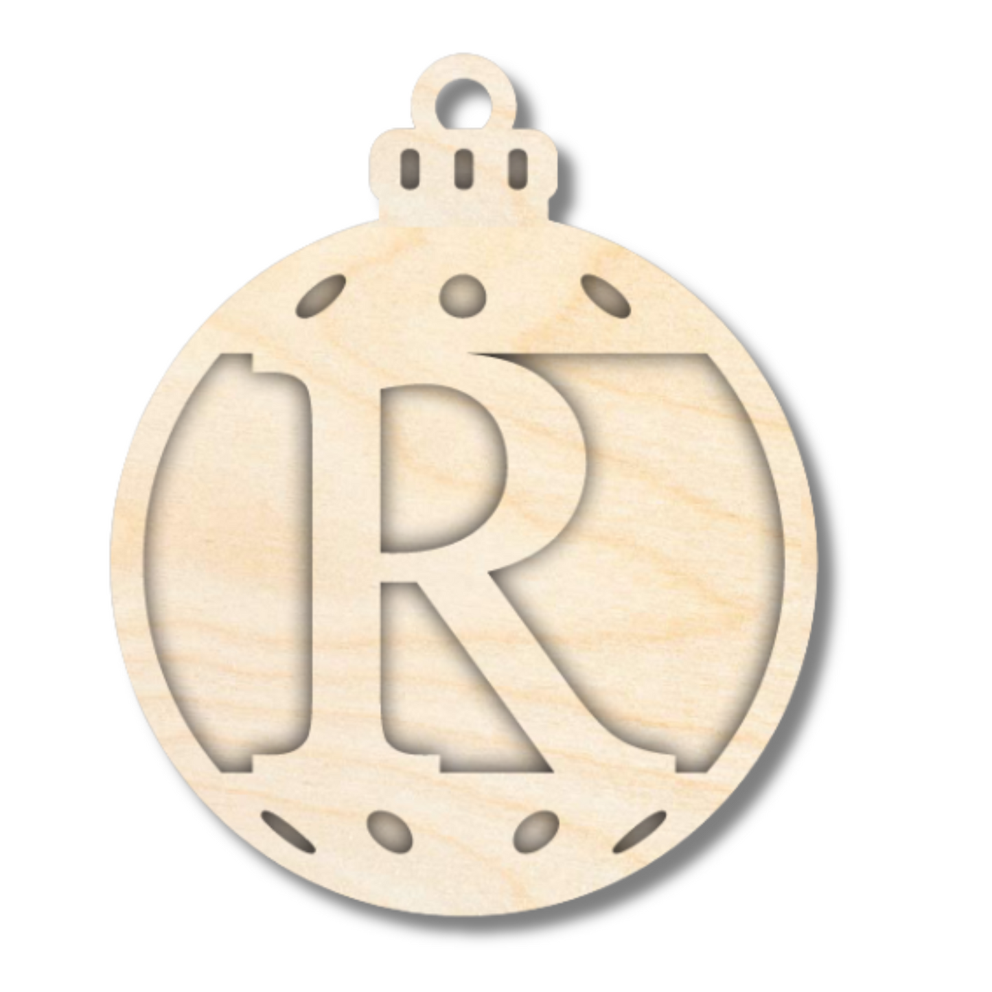 Unfinished Wood Layered Letter Christmas Ornaments | A-Z | 2 Piece | 5" Tall | 1/8" Wood | Wood Craft DIY