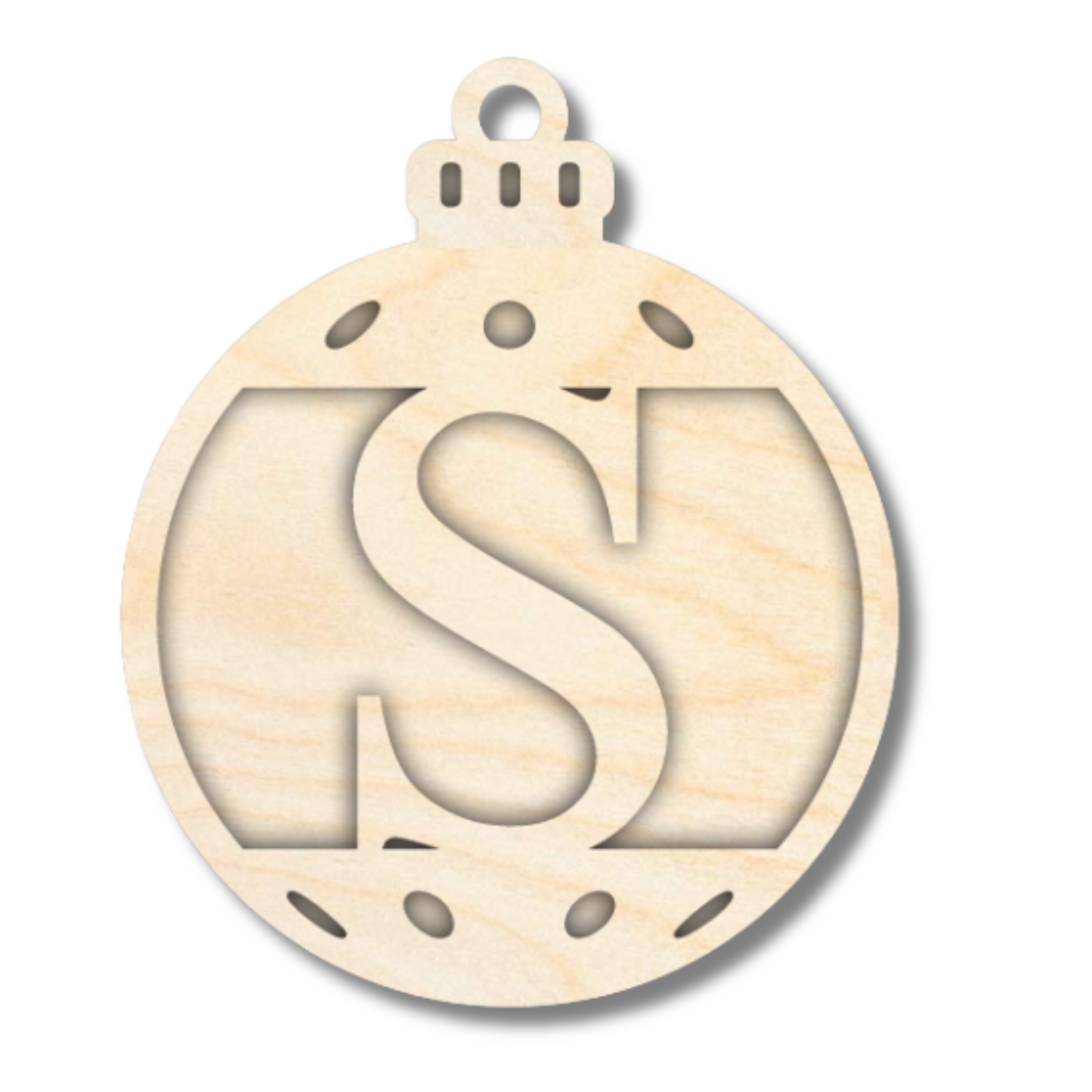 Unfinished Wood Layered Letter Christmas Ornaments | A-Z | 2 Piece | 5" Tall | 1/8" Wood | Wood Craft DIY