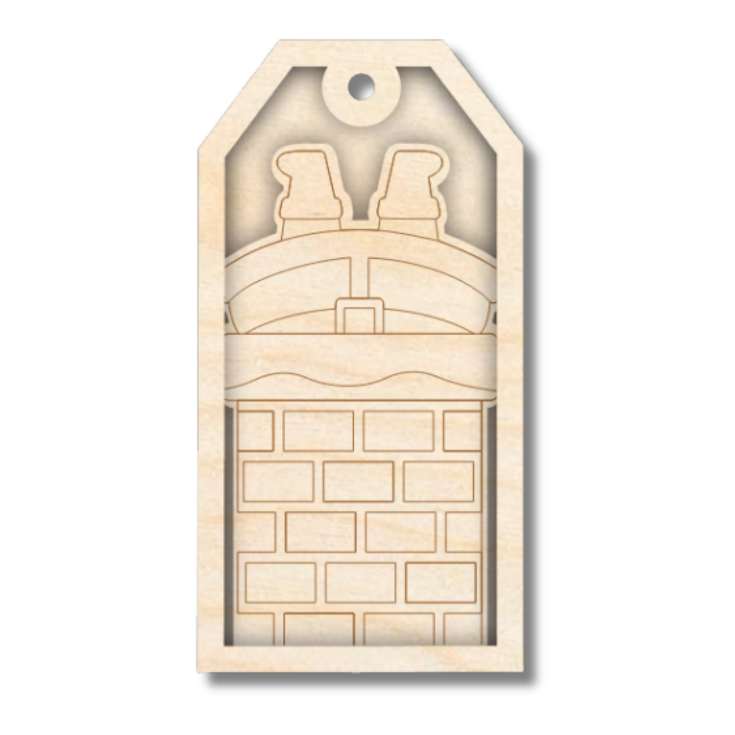 Unfinished Wood Layered Christmas Gift Tags | 14 Options | 3 Piece | 4"-6" Tall | 1/8" Wood | Wood Craft DIY