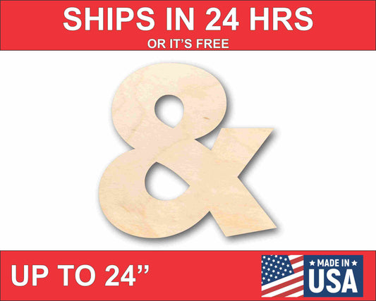 Unfinished Wood Block Symbol And - Craft - up to 46" DIY