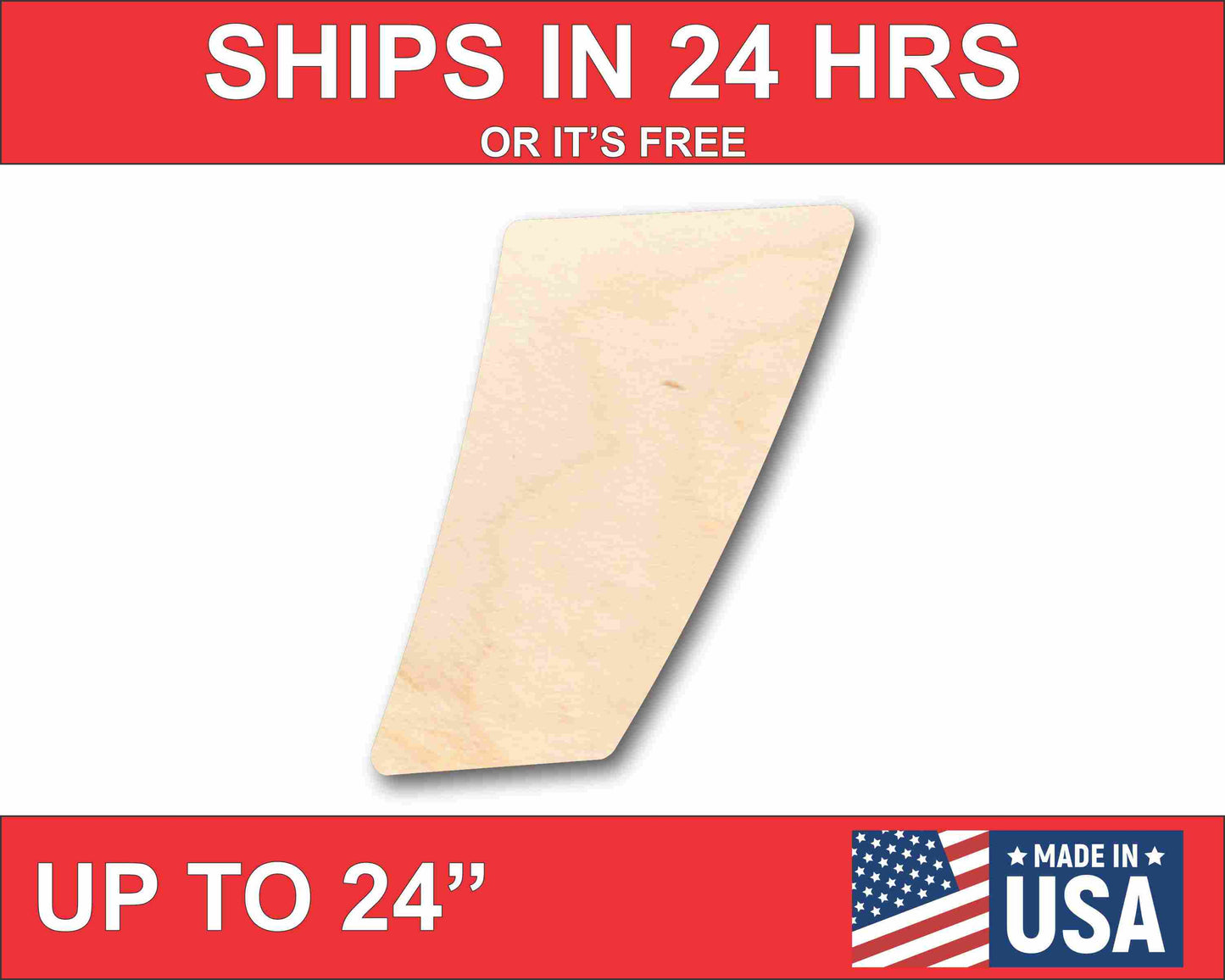 Unfinished Wood Block Symbol Comma - Craft - up to 46" DIY