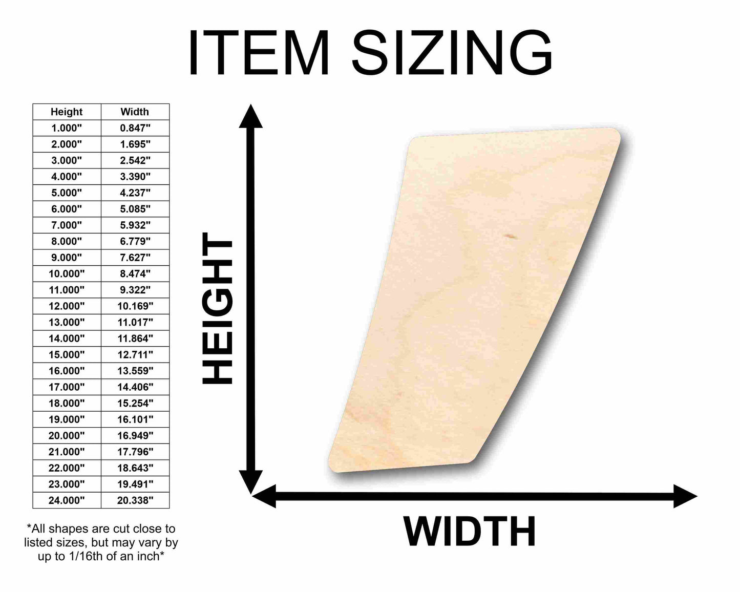 Unfinished Wood Block Symbol Comma - Craft - up to 46" DIY