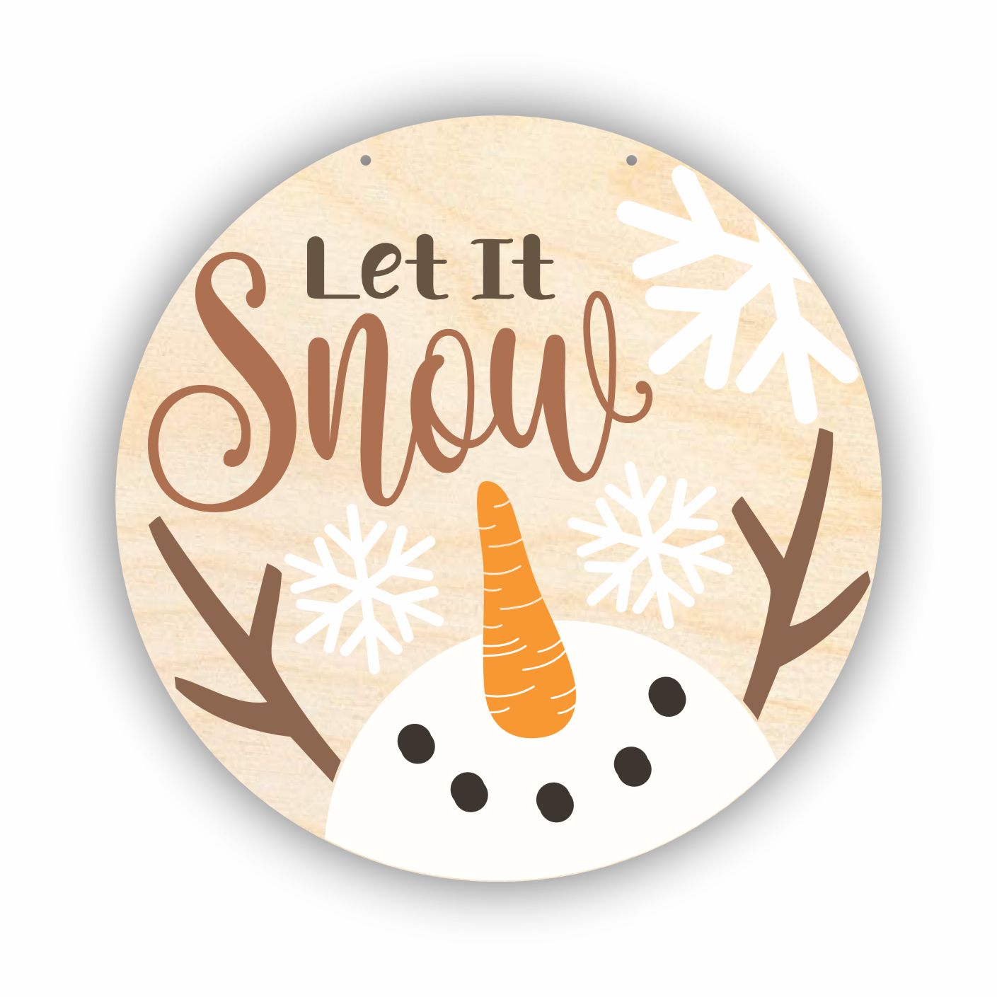 Unfinished Wood Let It Snow Door Sign Kit | Wood Craft Cutouts | 1/4" Thick |