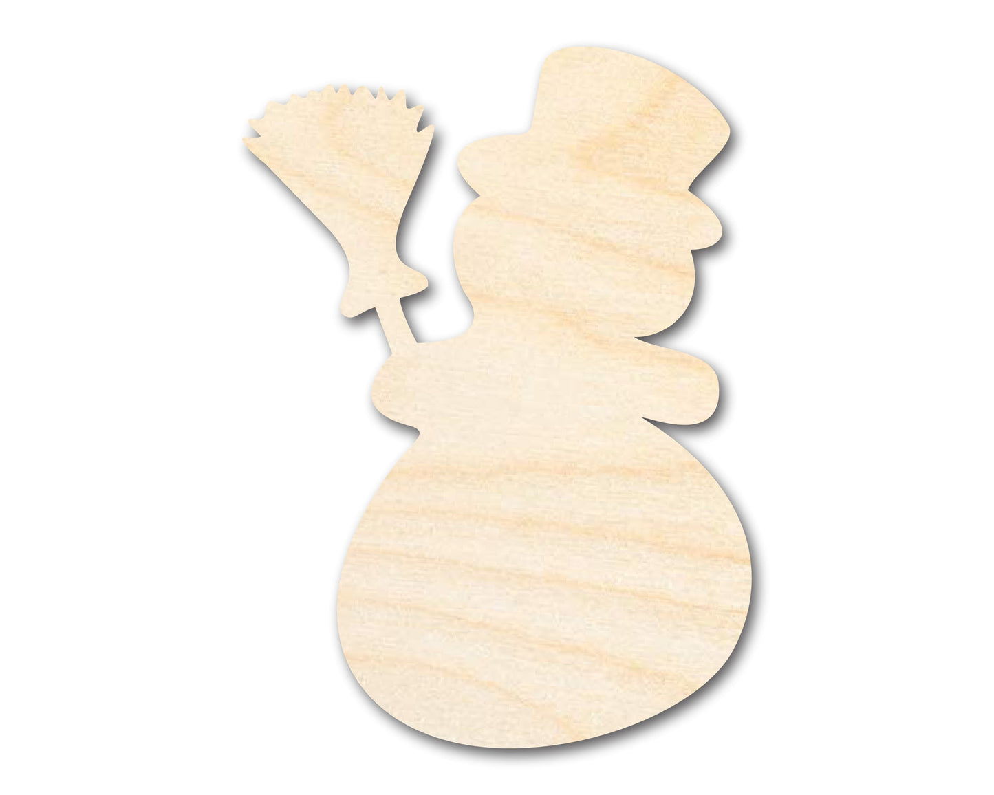 Unfinished Wood Snowman Shape - Winter Craft - up to 46"