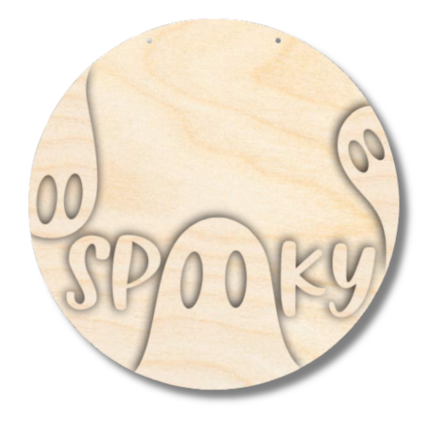 Unfinished Wood Spooky Ghosts Door Sign Kit | Wood Craft Cutouts | 1/4" Thick |