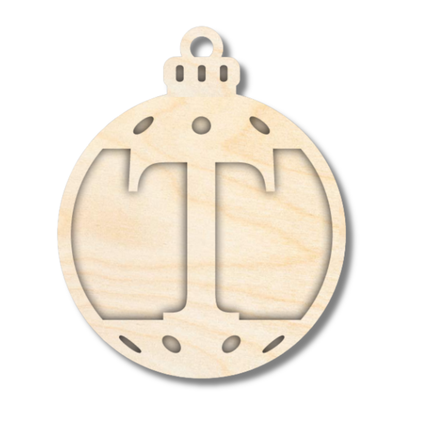 Unfinished Wood Layered Letter Christmas Ornaments | A-Z | 2 Piece | 5" Tall | 1/8" Wood | Wood Craft DIY