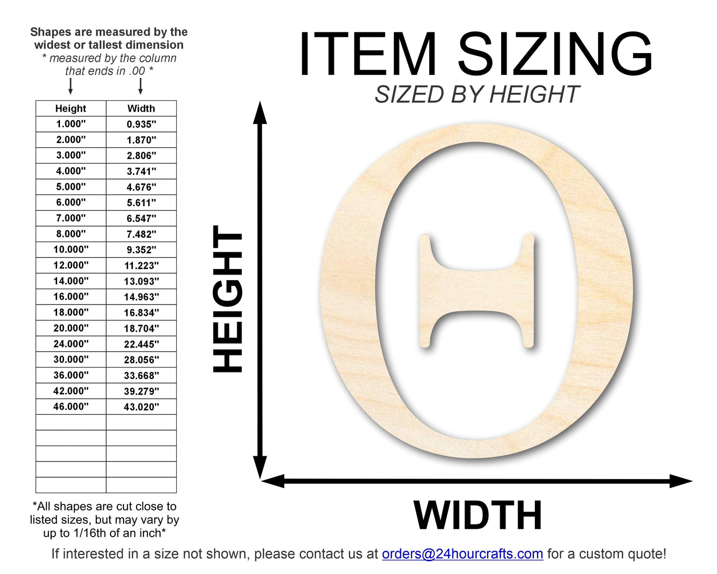 Unfinished Wood Theta Silhouette - Craft- up to 46" DIY