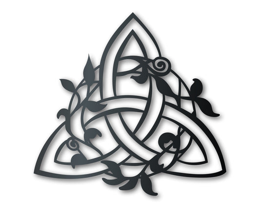 Metal Triquetra Wall Art - Metal Celtic Sign - 14 Color Options