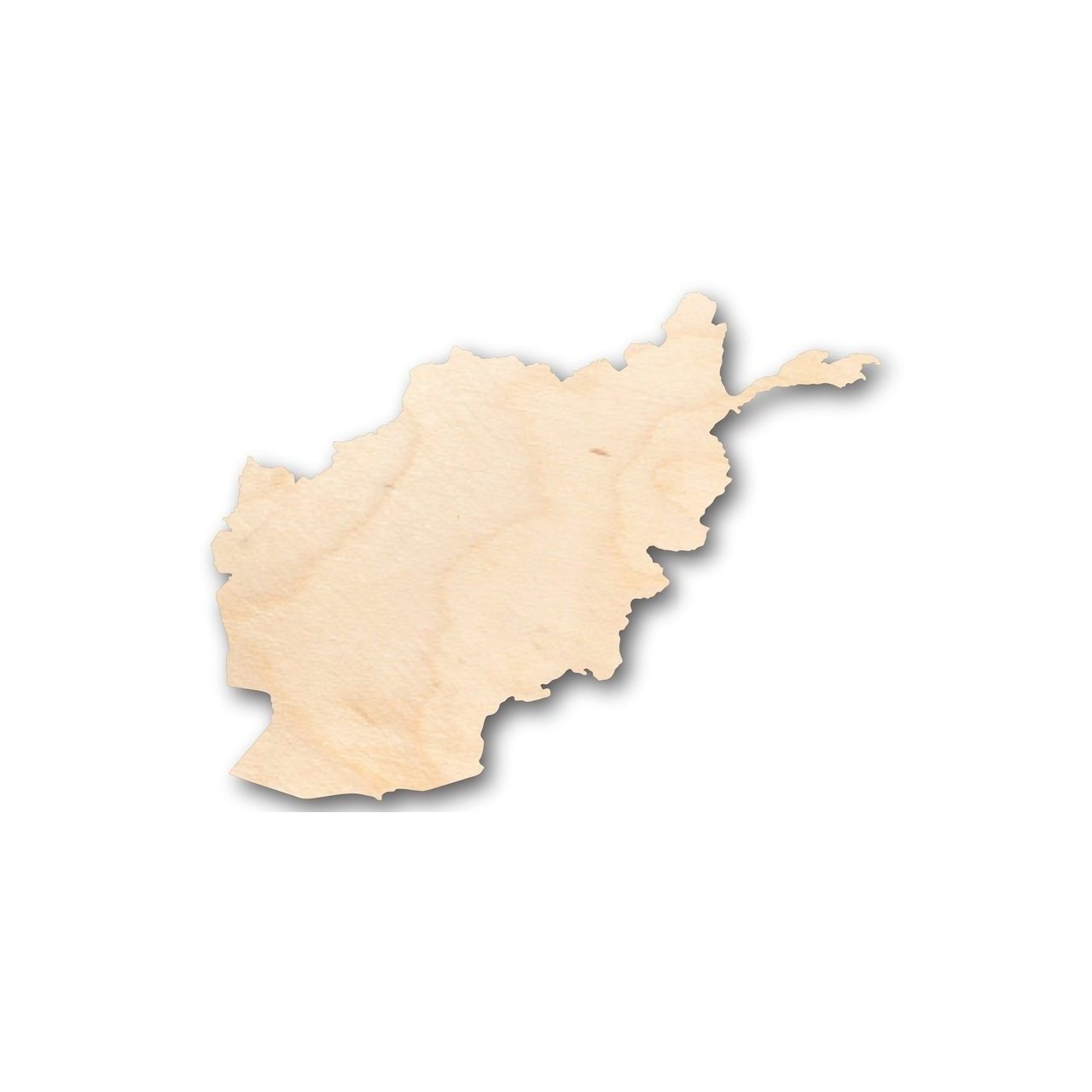 Unfinished Wood Afghanistan Shape - Country - Craft - up to 46" DIY