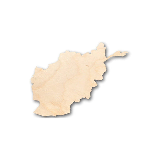 Unfinished Wood Afghanistan Shape - Country - Craft - up to 46" DIY