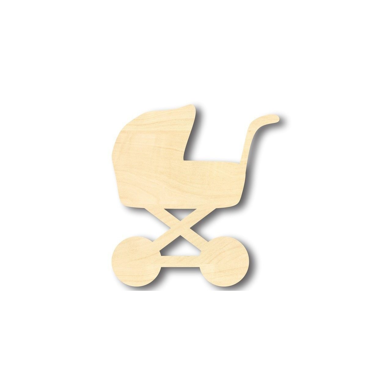 Unfinished Wood Baby Carriage Shape - Nursery Decor - Craft- up to 46" DIY