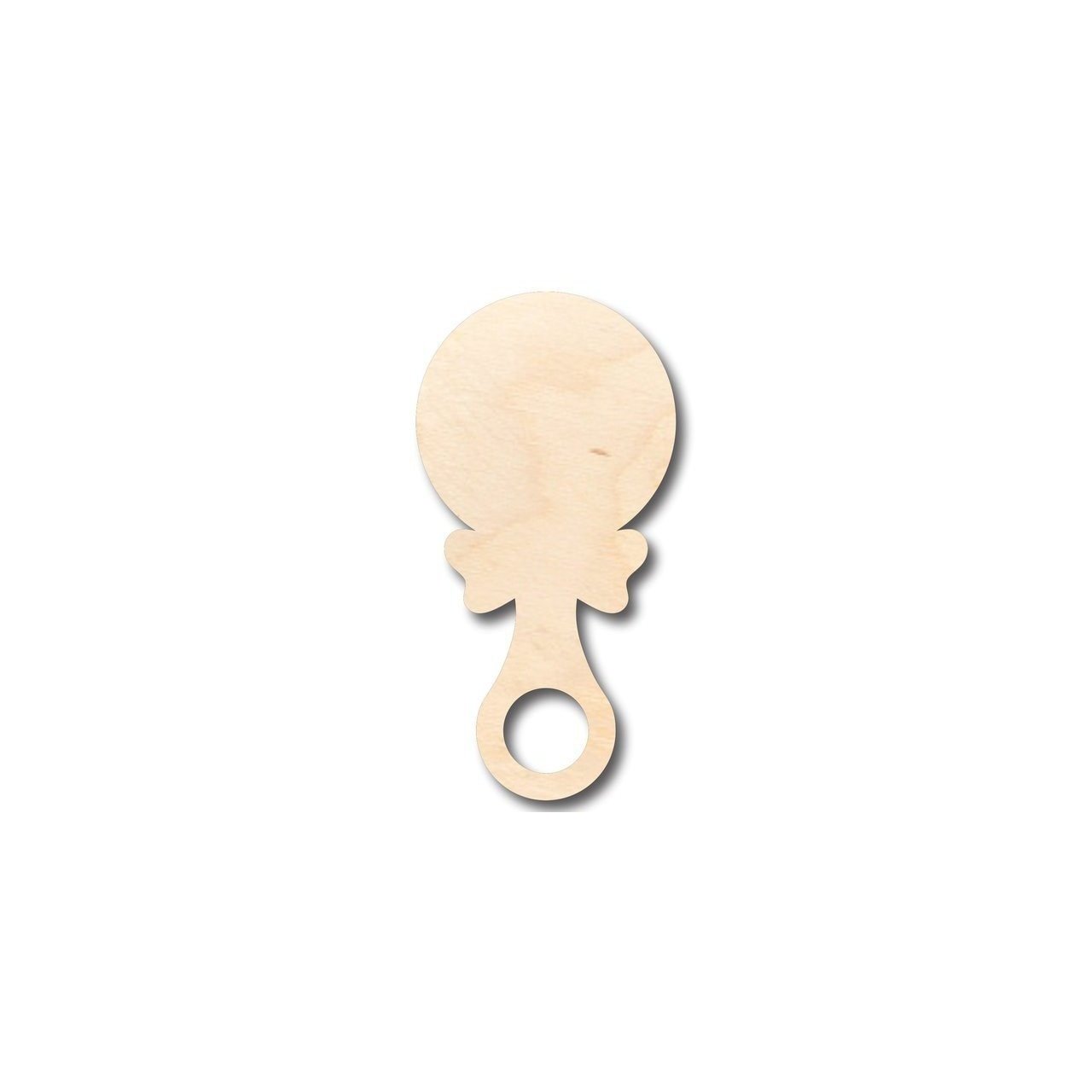 Unfinished Wood Baby Rattle Shape - Nursery Decor - Craft- up to 46" DIY