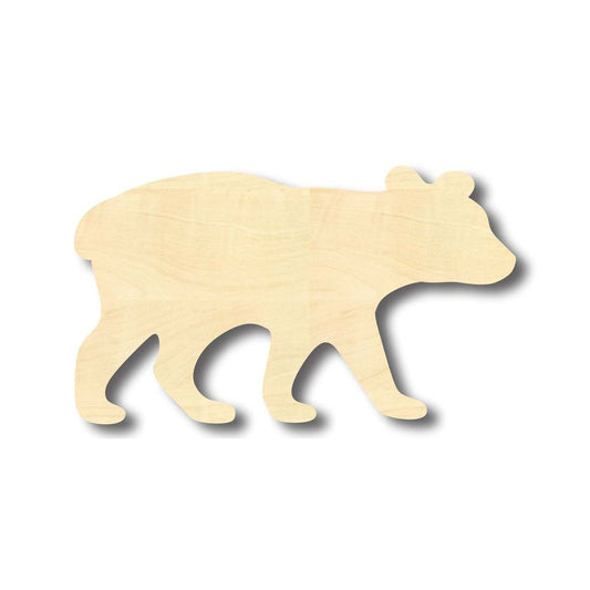 Unfinished Wood Bear Cub Shape - Animal - Craft - up to 46" DIY
