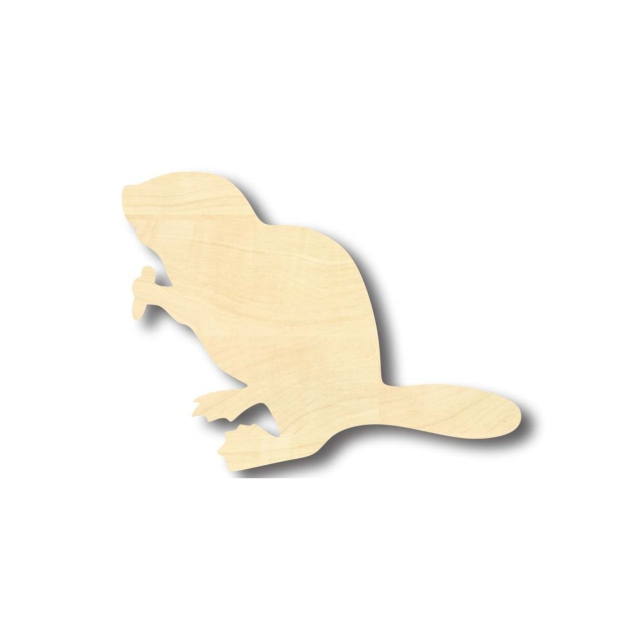 Unfinished Wood Beaver Shape - Animal - Craft - up to 46" DIY