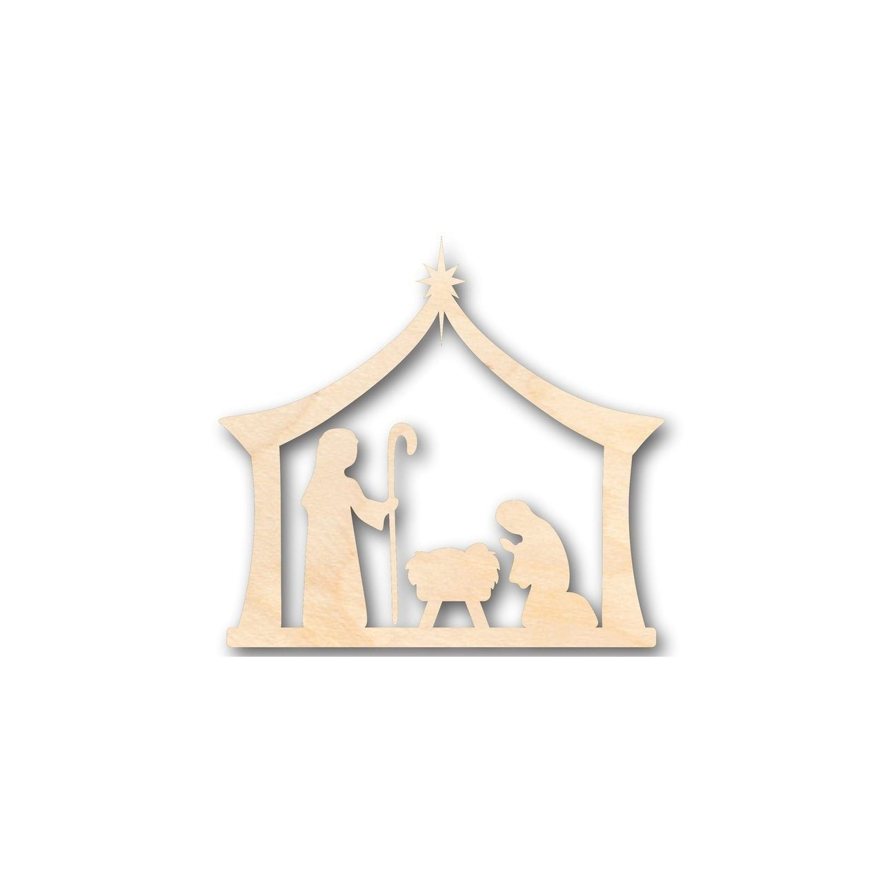 Unfinished Wood Bethlehem Nativity Shape - Christmas - Craft - up to 46" DIY