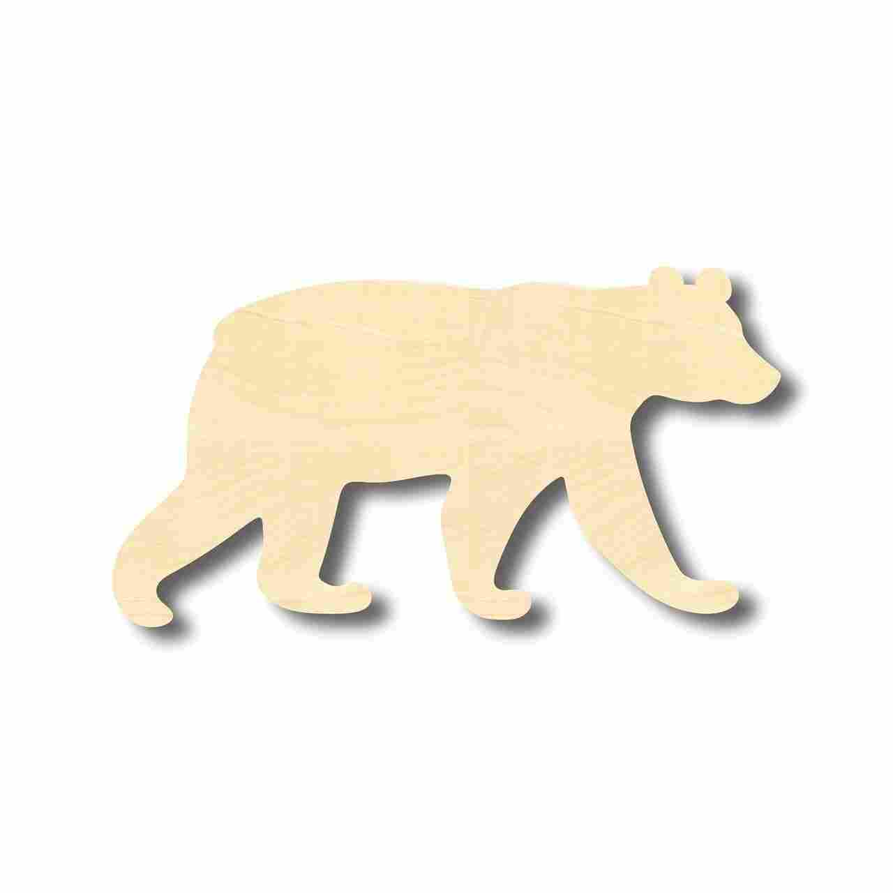 Unfinished Wood Black Bear Shape - Animal - Craft - up to 46" DIY