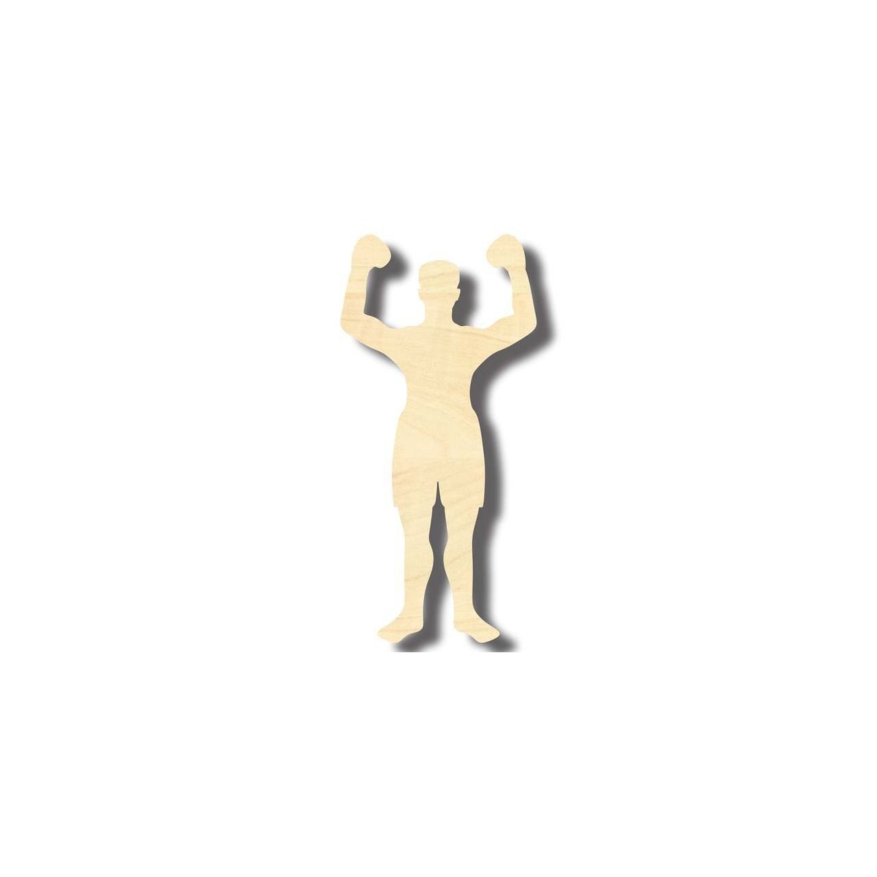 Unfinished Wood Boxer Shape - Sports - Craft - up to 46" DIY