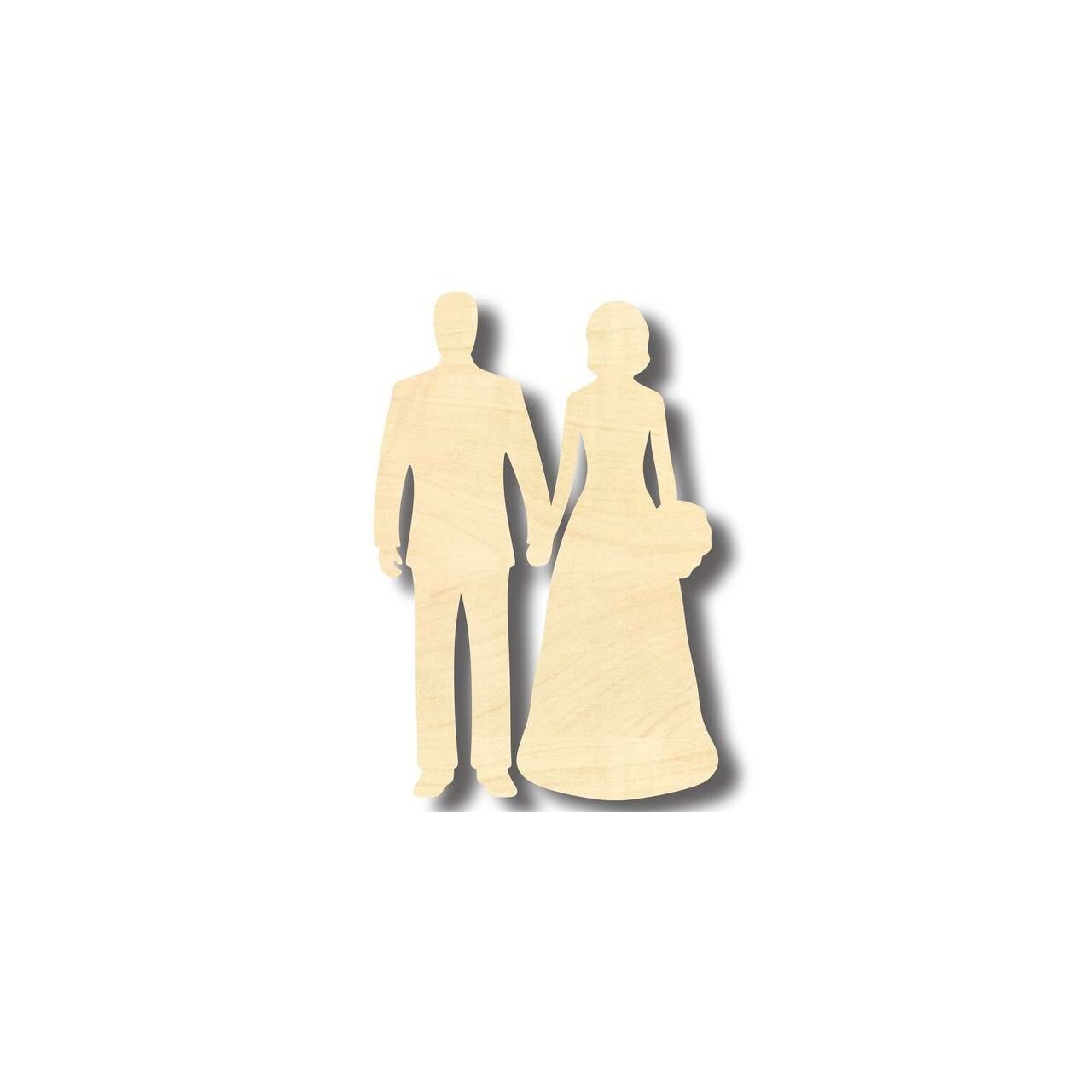 Unfinished Wood Bride Groom Shape - Wedding - Craft- up to 46" DIY
