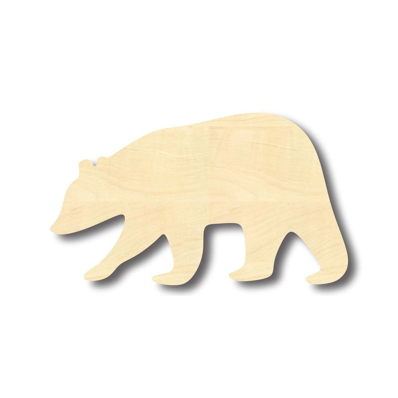 Unfinished Wood Brown Bear Shape - Animal - Craft - up to 46" DIY