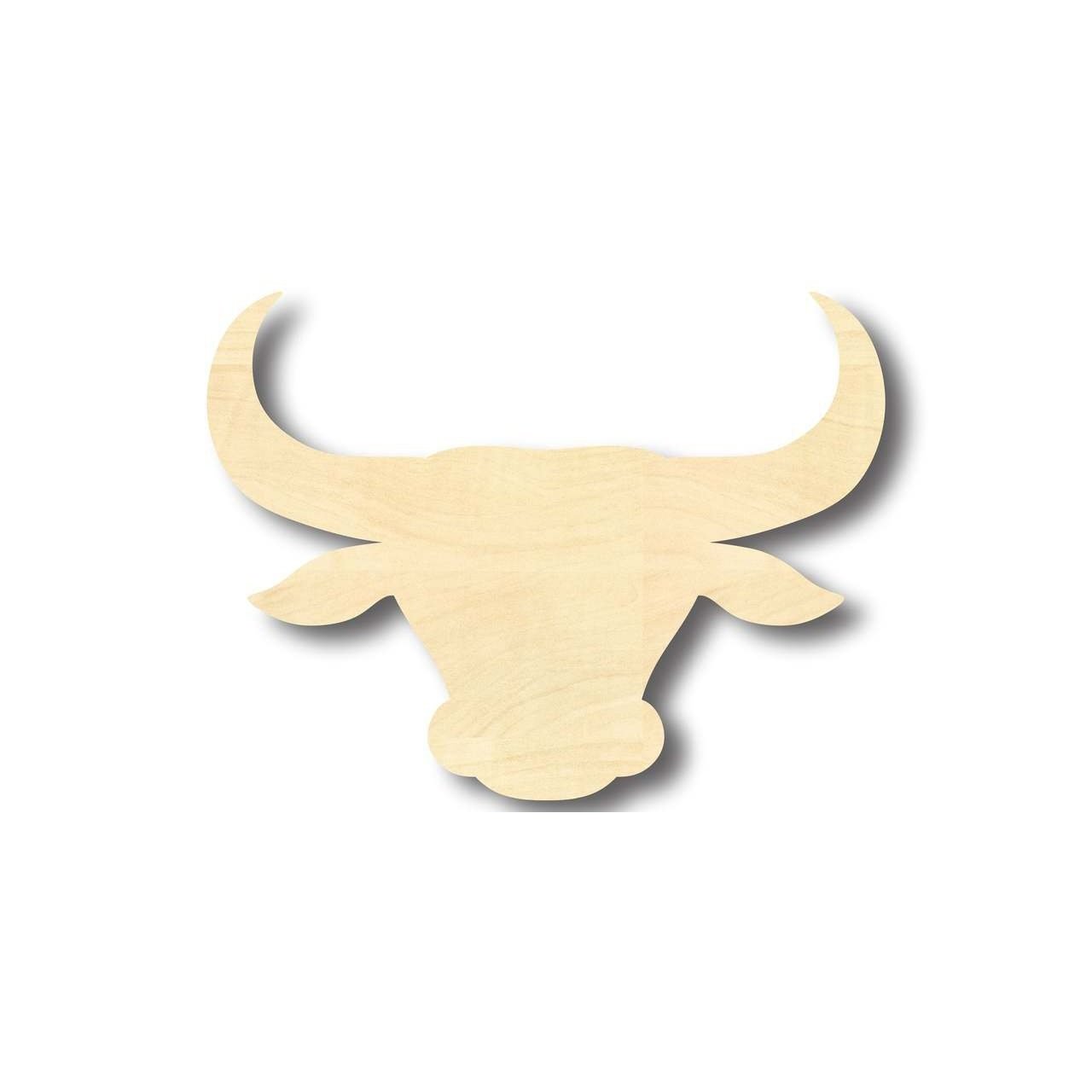 Unfinished Wood Bull Head Logo Shape - Animal - Sports - Craft - up to 46" DIY