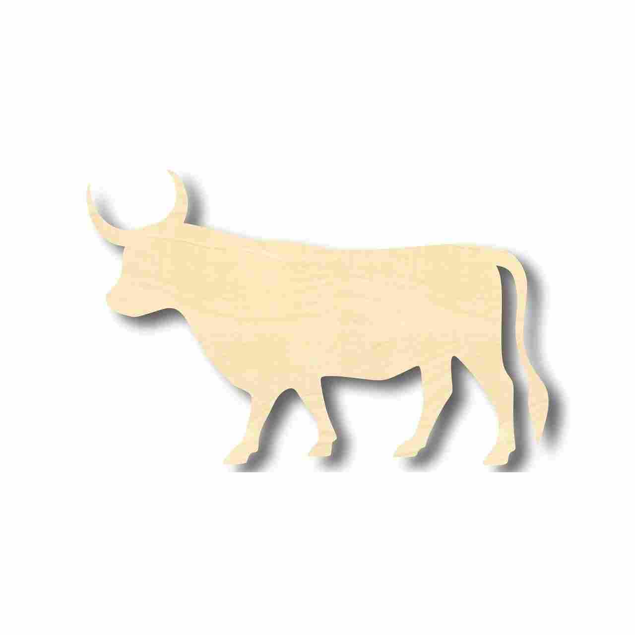 Unfinished Wood Bull Shape - Animal - Craft - up to 46" DIY