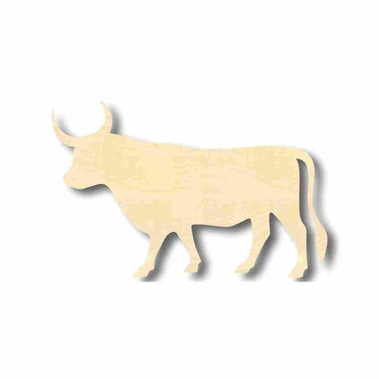 Unfinished Wood Bull Shape - Animal - Craft - up to 46" DIY