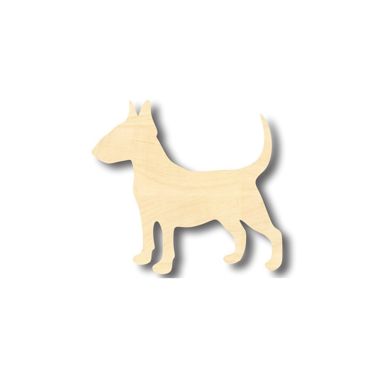 Unfinished Wood Bull Terrier Dog Shape - Animal - Pet - Craft - up to 46" DIY