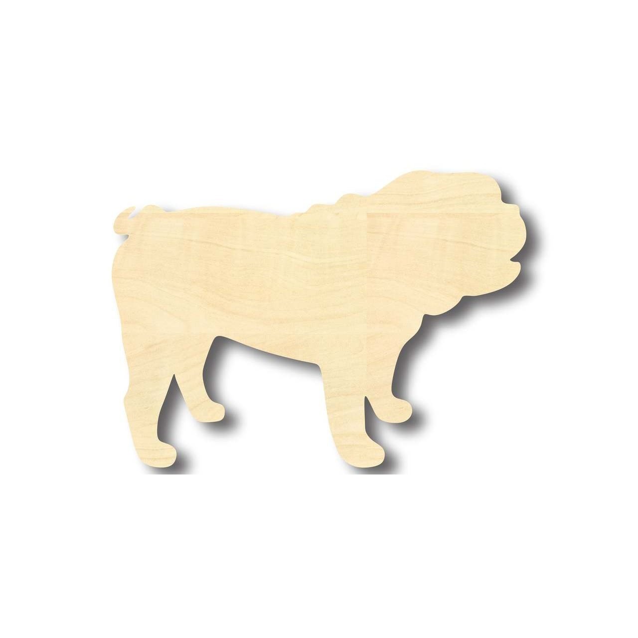 Unfinished Wood Bulldog Shape - Animal - Pet - Craft - up to 46" DIY