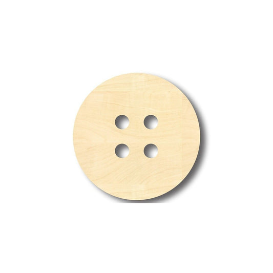 Unfinished Wood Button Shape - Sewing - Craft - up to 46" DIY