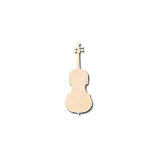 Unfinished Wood Cello Shape - Music - Craft - up to 46" DIY