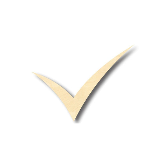 Unfinished Wood Check Mark Symbol - Craft - up to 46" DIY