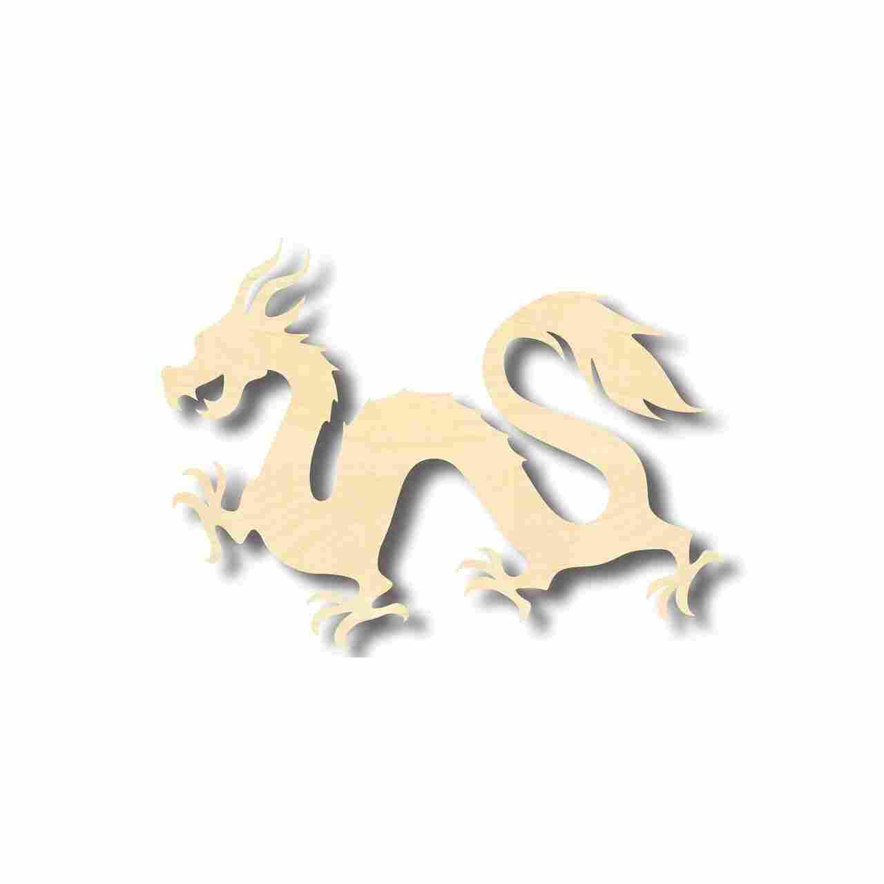 Unfinished Wood Chinese Dragon Shape - Craft - up to 46" DIY