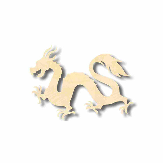 Unfinished Wood Chinese Dragon Shape - Craft - up to 46" DIY