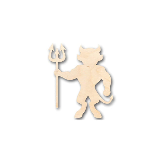 Unfinished Wood Devil Shape - Craft - up to 46" DIY