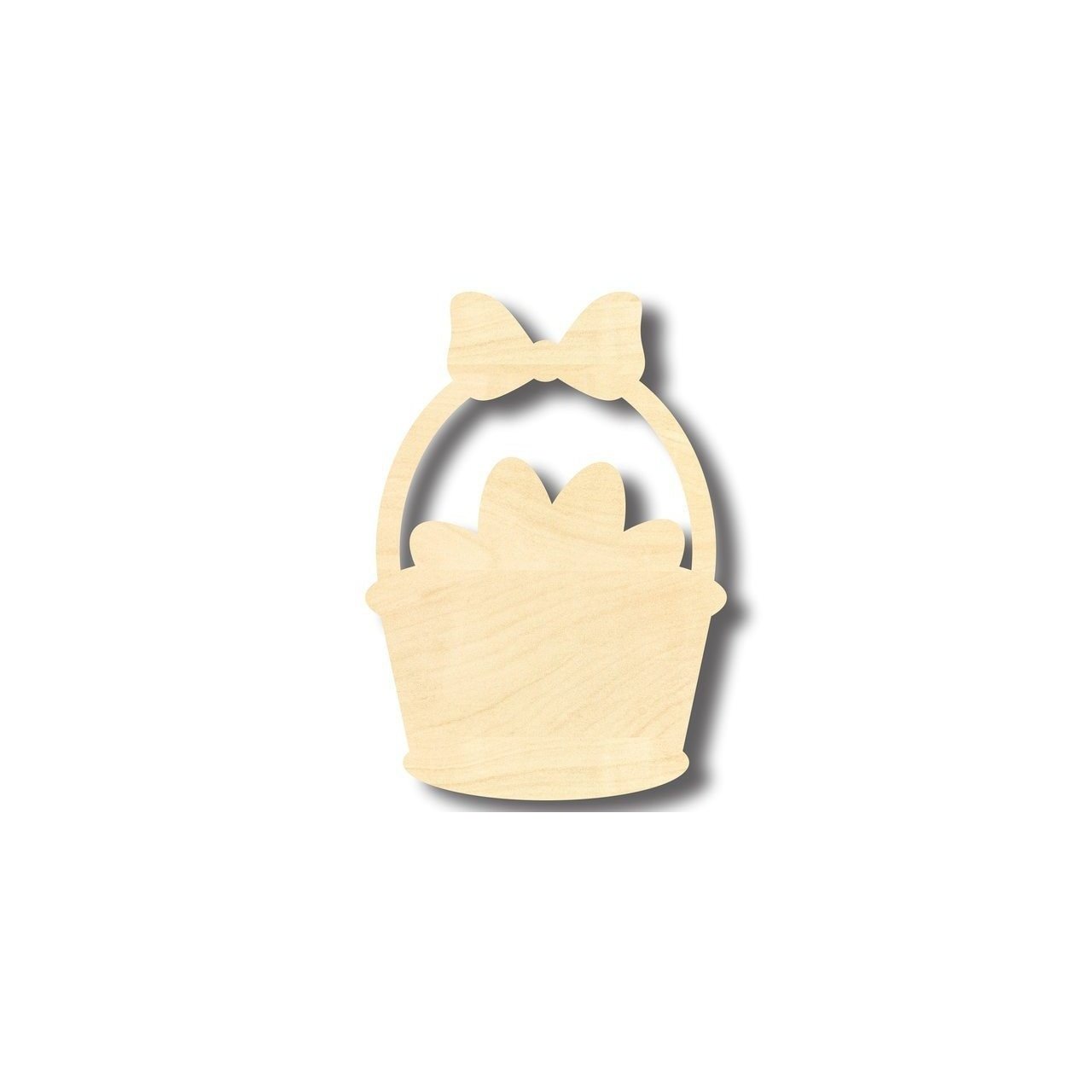 Unfinished Wood Easter Basket Shape - Eggs - Craft - up to 46" DIY