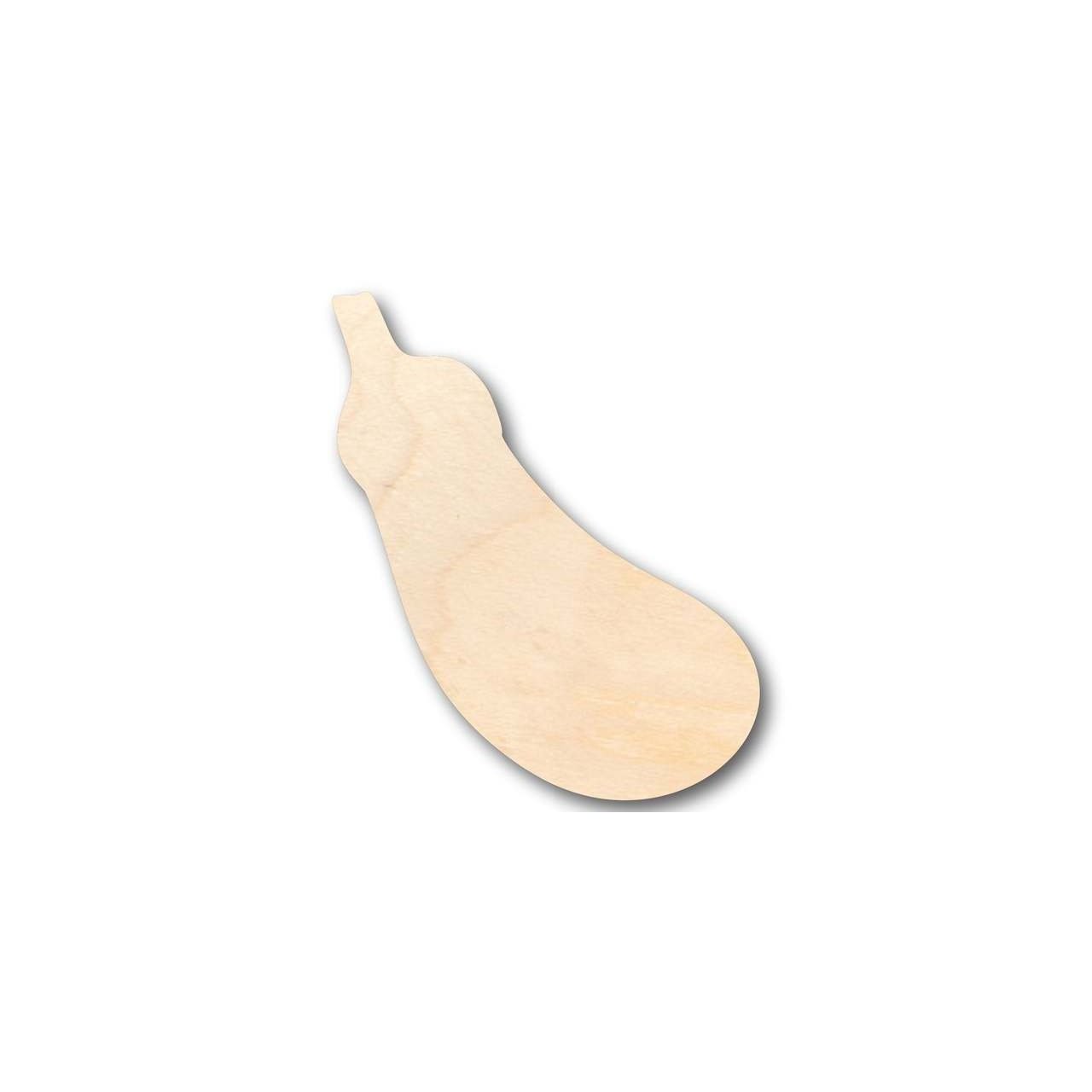 Unfinished Wood Eggplant Shape - Kitchen - Food - Craft - up to 46" DIY