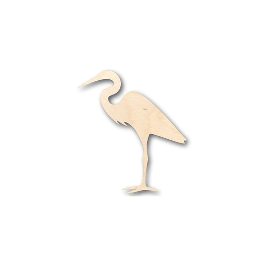 Unfinished Wood Egret Shape - Animal - Wildlife - Craft - up to 46" DIY