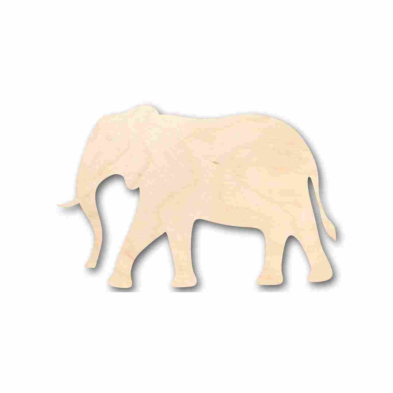 Unfinished Wood Elephant Shape - Animal - Wildlife - Craft - up to 46" DIY