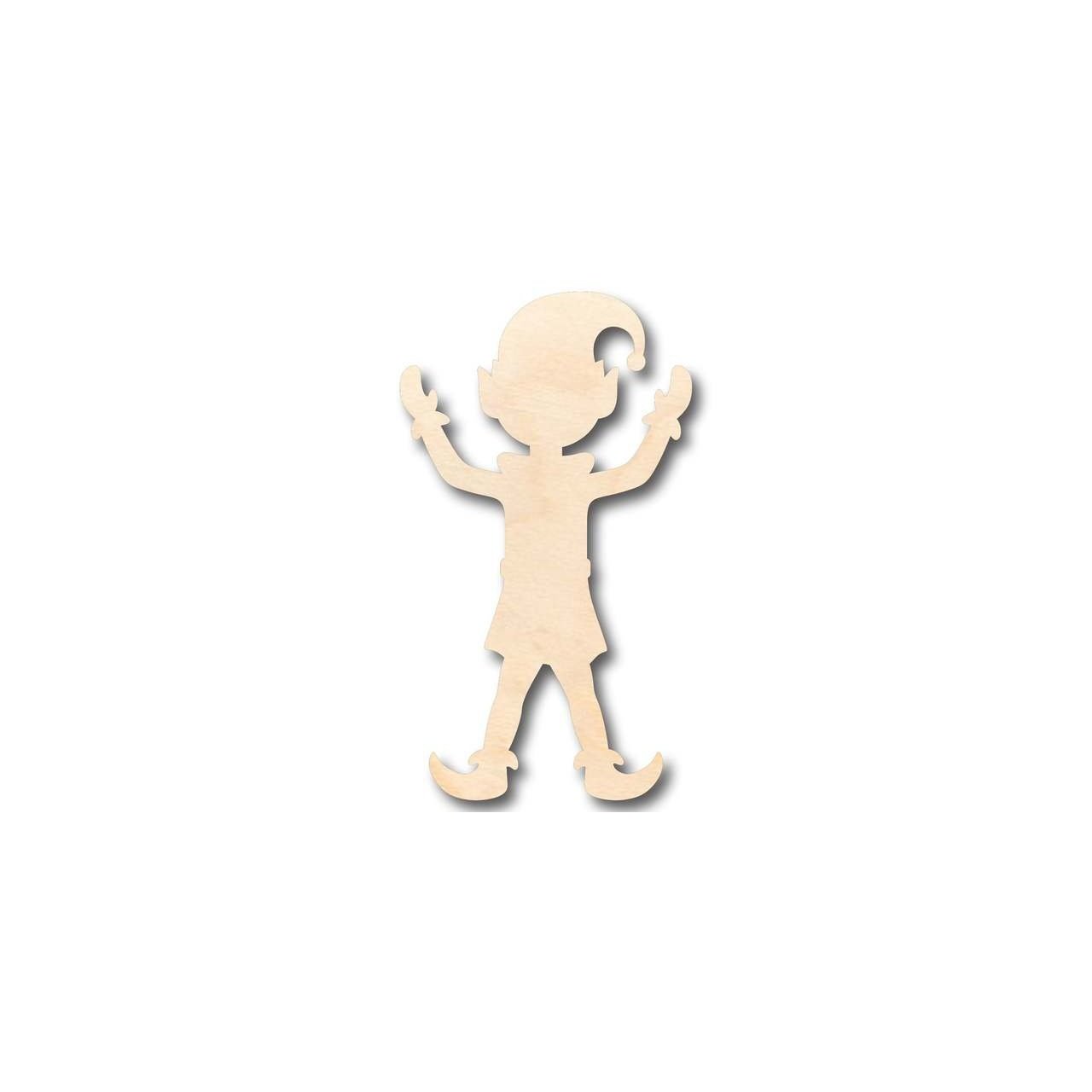 Unfinished Wood Elf Shape - Santa's Helper - Christmas - Ornament - Craft - up to 46" DIY
