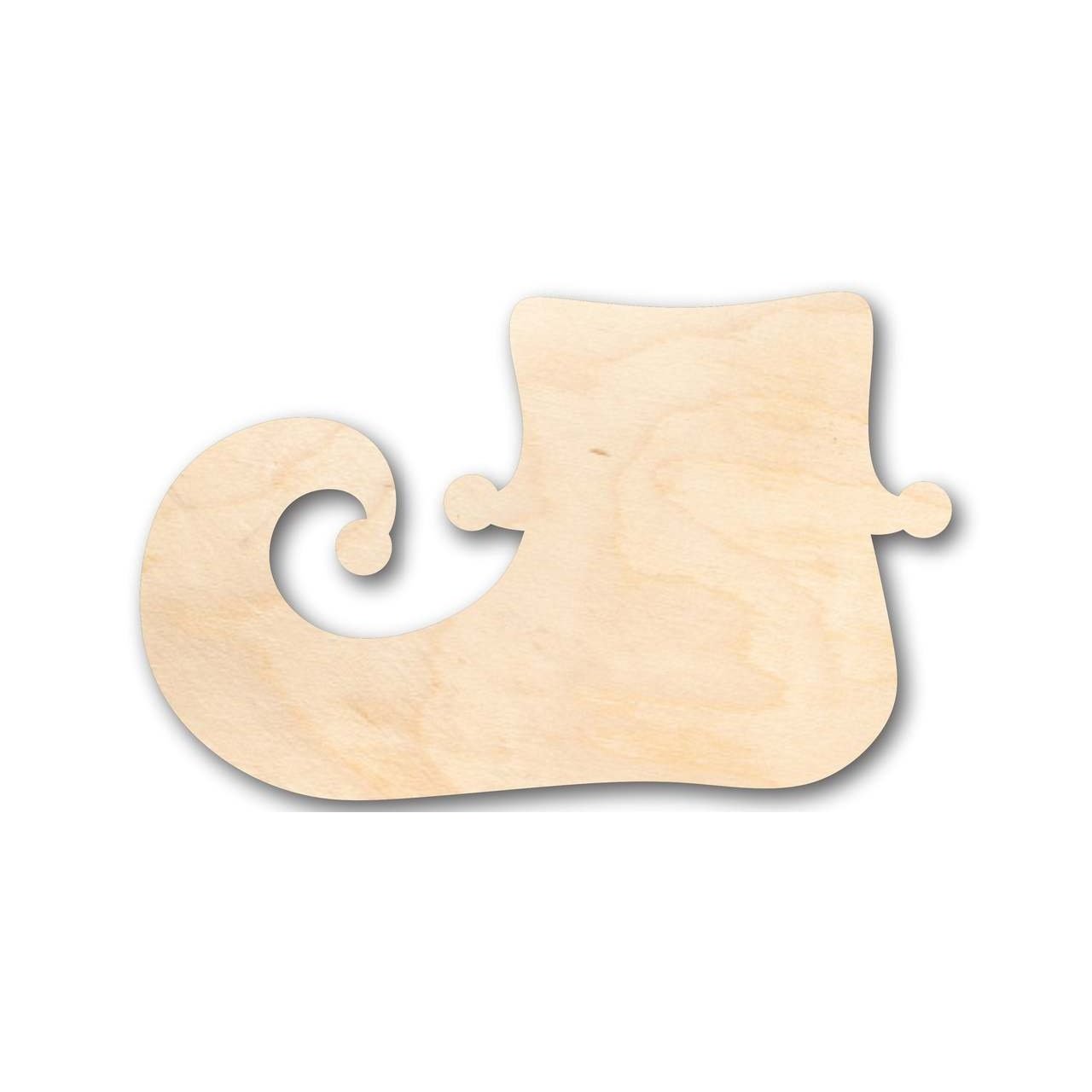 Unfinished Wood Elf Shoe Shape - Christmas - Ornament - Craft - up to 46" DIY