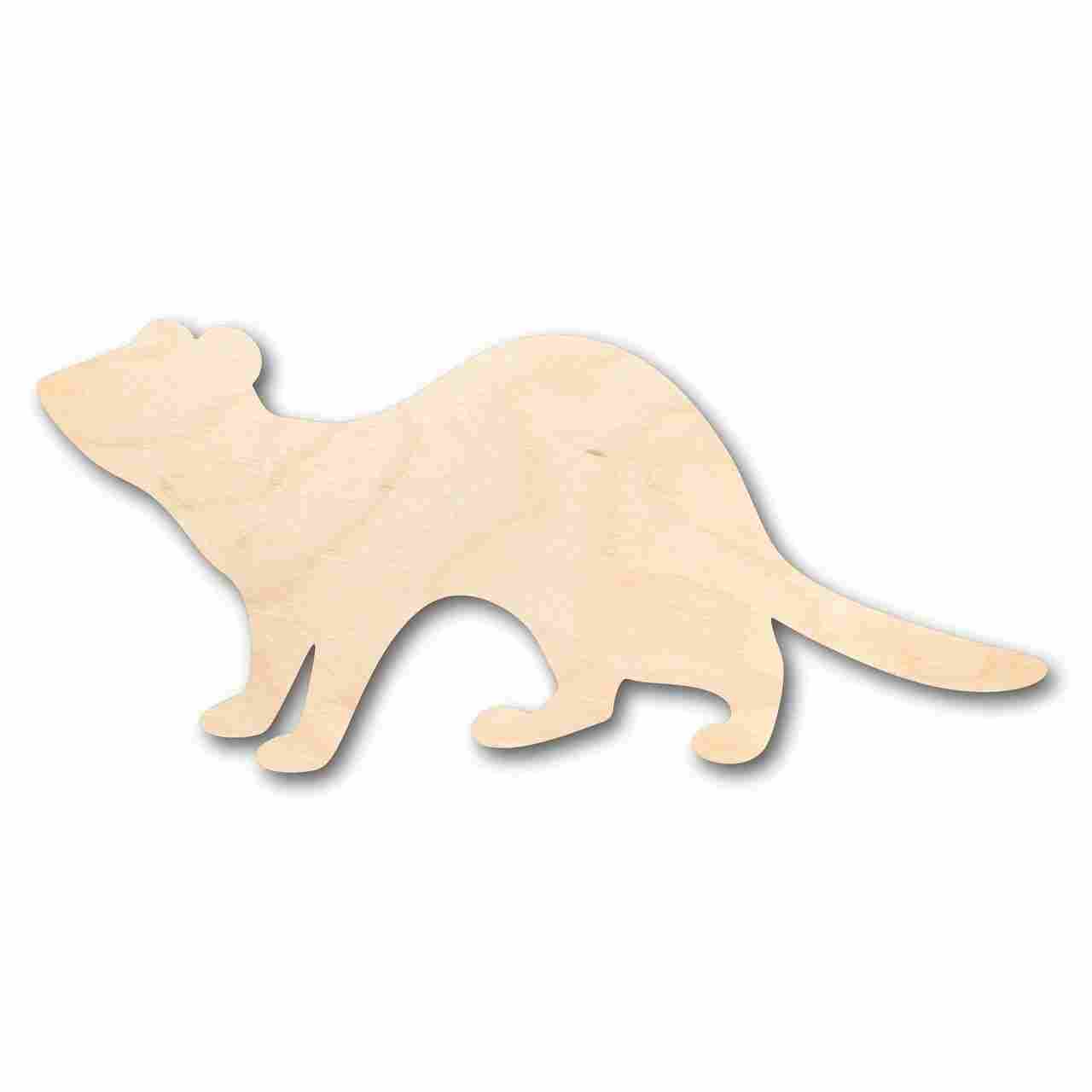 Unfinished Wood Ferret Shape - Animal - Craft - up to 46" DIY