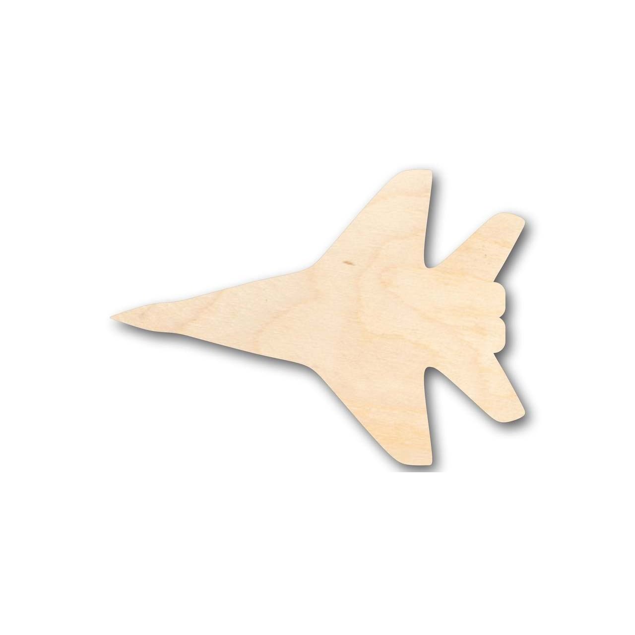 Unfinished Wood Fighter Jet Airplane Shape - Craft- up to 46" DIY