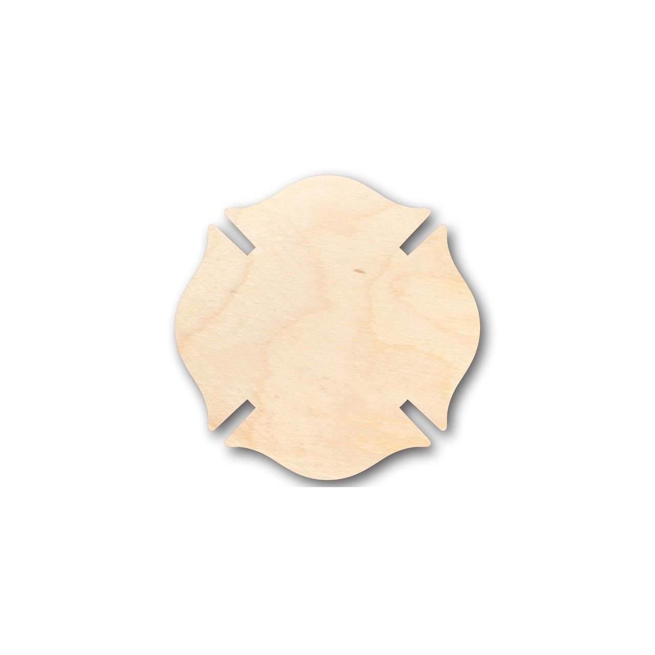 Unfinished Wood Fireman's Badge Symbol Shape - Firefighter - Craft - up to 46" DIY