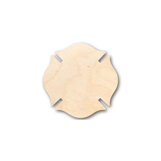 Unfinished Wood Fireman's Badge Symbol Shape - Firefighter - Craft - up to 46" DIY