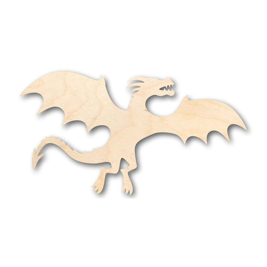 Unfinished Wood Flying Dragon Shape - Mythical - Beast - Craft - up to 46" DIY
